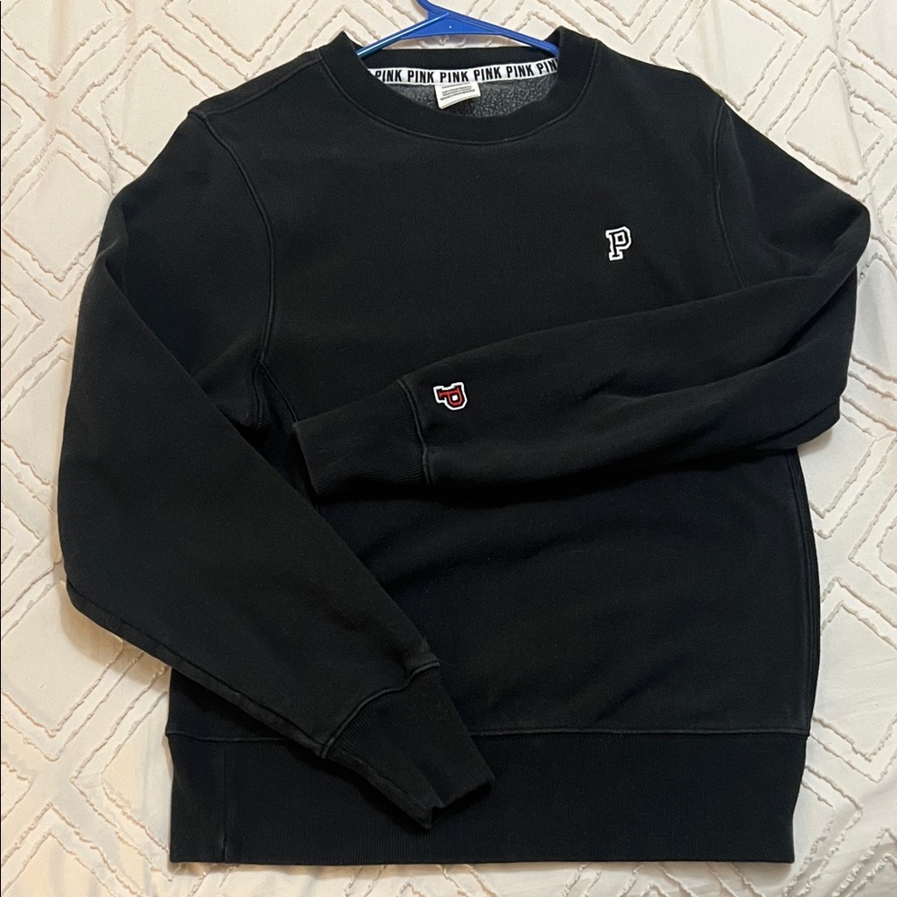 Victoria Secret PINK Black crewneck with P logos
